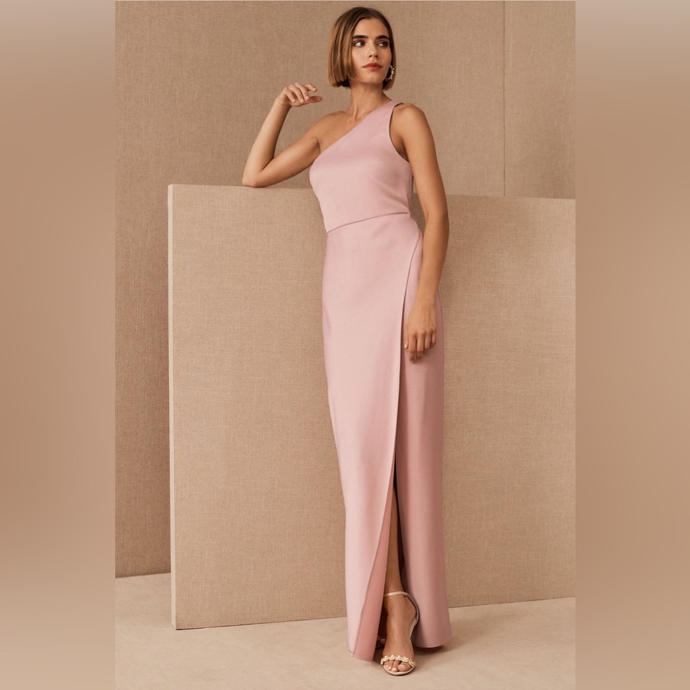 BHLDN Dylan
Satin Charmeuse Maxi Dress 
Dusty Rose Pink Size 10